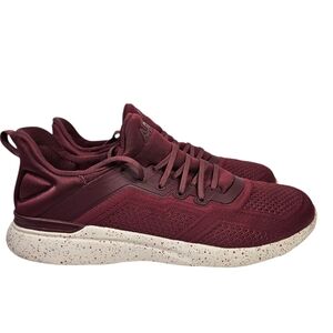 APL Men's Burgundy Knit Lace-Up Sneakers